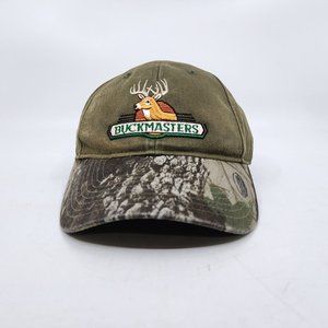 Buckmasters Camo Deer Hunting Strapback Baseball Hat Cap Adjustable Olive Green